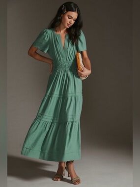 Anthropologie Somerset linen maxi dress size large